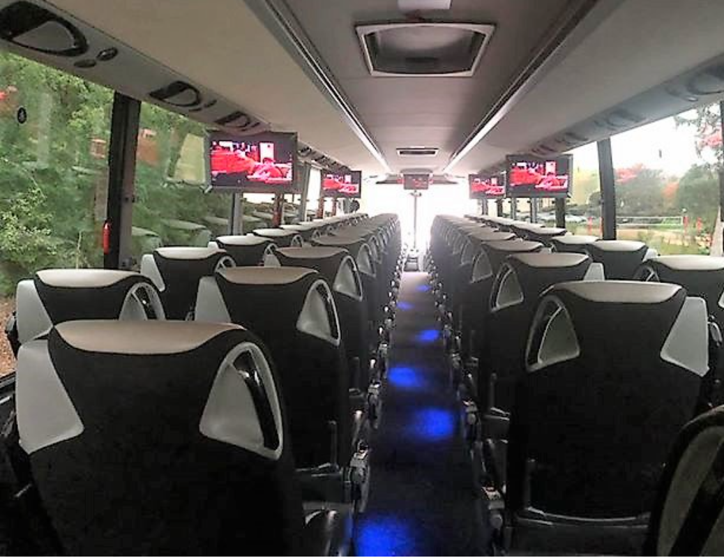 Coach Bus Chicago, Shuttle Bus Chicago, Party Bus Near South Side, Transportation to Chicago, Inside Coach Bus Chicago, Interior Shuttle Bus Chicago, Book, Hire, Rent, Reserve